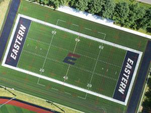 Flag football field aerial