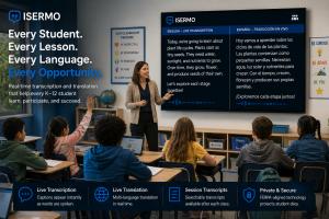Isermo delivers accessible Transcription and Translation to education presentations