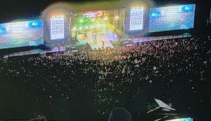Large crowd gathered at JESUS, JESUS, JESUS in Manvel, Texas during Easter Week 2026.