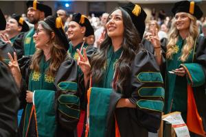 UTRGV School of Medicine Class of 2026 graduates celebrating at commencement