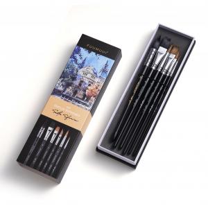 FUUMUUI Svetlin Sofroniev signature watercolor brush set displayed in an open presentation box beside branded packaging.