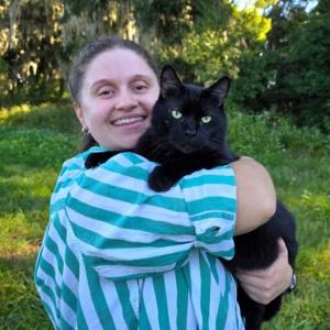 Dr. Sarah Ballentine, at her practice of in home pet euthanasia in Orlando, FL