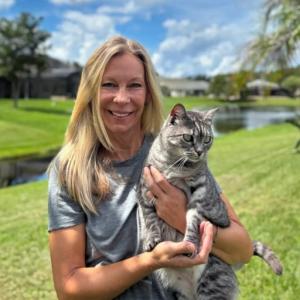 Dr. Stacy Blake, at her practice of in home pet euthanasia in Orlando, FL