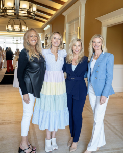 Attendees and guest speakers of the J.P. Morgan Private Bank & J. P. Morgan Chase Female Collective: Day of Empowerment: Nancy Gale, founder of JAMAH; Alana Stott, founder of Rakini; Autumn Strier, Co-founder and CEO of Miracles for Kids; invited and host