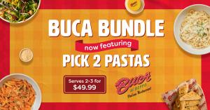 Buca Bundle now featuring Pick 2 Pastas