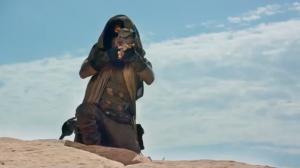 Matthew Bellows as Jax on set in EXTINCT