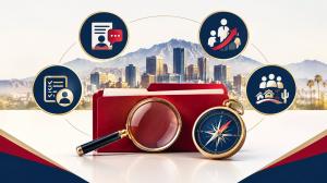 Branded illustration for Nasser Abujbarah’s Az Business 2026 Top 100 Lawyers inclusion.