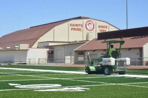 Brian Cooper Dill, founder of TURF ZONE USA, is highlighting how artificial turf is modernizing high school stadiums across the country