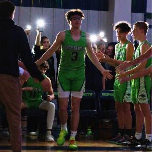 Cash Gaudio in his Smith Mountain Lake Christian Academy varsity basketball uniform during his sophomore season.