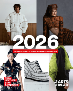 Collage of five RLSD 2026 finalist designs, showcasing innovative leather apparel, accessories and footwear from the international competition.