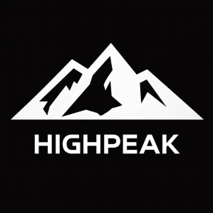 Official HighPeak mountain logo for the HighPeak visual shopping platform.