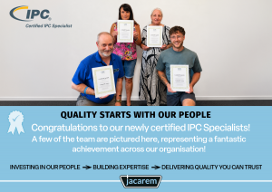 Cable assembly team achieve IPC/WHMA-A-620 Certified IPC Specialist Status