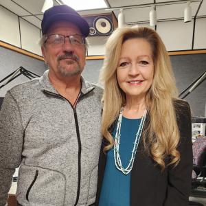 KVOR radio host Richard Randall and Broker Owner of Your Home Sold Guaranteed Realty Barb Schlinker getting ready for their weekly Your Real Estate Voice program.