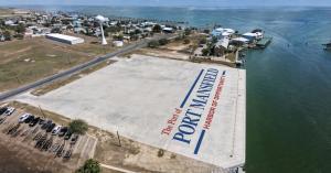The New Port Mansfield Dock facility includes a commercial seawall, bollards, and all the infrastructure needed for commercial shipping needs.