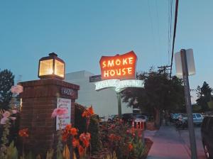 The Smoke House Restaurant in Burbank, California, a historic dining destination celebrating its 80th anniversary.