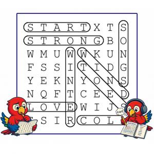 Parole intrecciate di vocabolario inglese-italiano