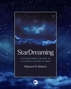 Front cover of the book StarDreaming surrounded by cosmic clouds in the background