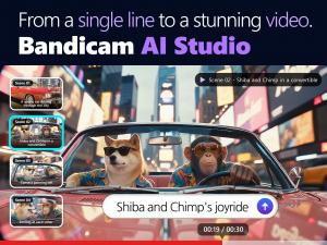 Creating a video using Bandicam AI Studio's text-to-video feature
