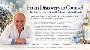 Geoffrey Ozin, Hydrofuel Canada, From Discovery to Council.