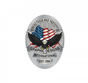 Graphic of the U.S. Small Business Administration's Service-Disabled Veteran-Owned Small Business certification emblem, featuring an American flag, an eagle, and the text "Serving Those Who Protect Us," "GRAPHIC DESIGN INTERNATIONAL," and "EST. 1994."