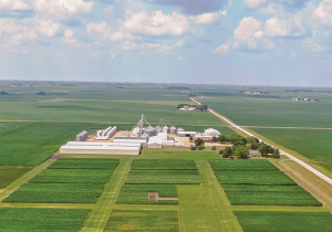 Latham Seeds open farm land and grain silos