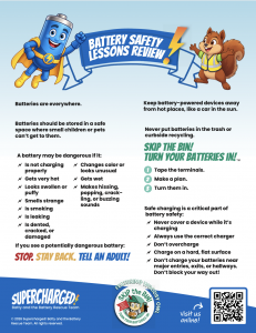 Supercharged! Battery Safety Lesson Review