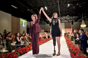 Brittany Franklin and Cancer Warrior Dylan Probe at Sky High for Kids' annual Ladies Who Brunch event in Houston, TX