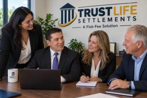 Trust Life Settlements life settlement broker meeting with policyowners to discuss selling a life insurance policy and Flat-Fee brokerage options