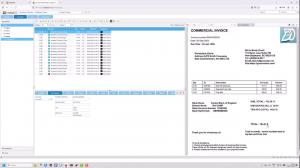 Interfaccia di LogicalDOC 9.3 con anteprima di una fattura e metadati estratti automaticamente dal documento