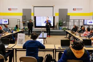 A Technology Boot Camp session run by Americans 4 Equality in Kent, Washington.