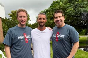 MGMT Digital CEO Zach Gross (center) and NOLA Detox co-founders Dan Forman (left) and Chris Copeland (right)