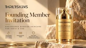 ThreeSkins Founding Member Invitation featuring Barrière Profonde, the brand’s deep barrier moisturizer.