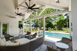 Photo of a completed covered porch project in Charlotte, NC