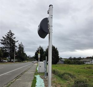 speed safety camera monitors traffic for speeding
