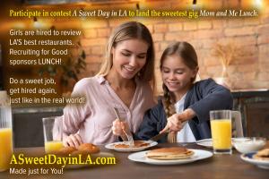 Need to participate in A Sweet Day in LA contest top 5 girls will be invited to special party, need to attend to land the gig www.ASweetDayinLA.com