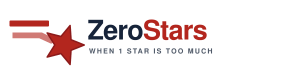 ZeroStars logo with a falling star and the tagline “When 1 Star Is Too Much.”