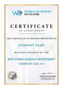 World Business Outlook Awards 2026 Certificate