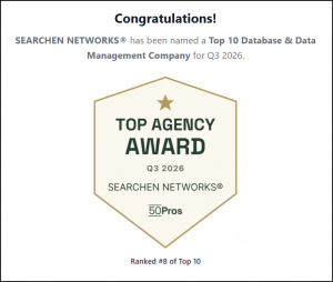 SEARCHEN NETWORKS® has been named a Top 10 Database & Data Management Company for Q3 2026.
