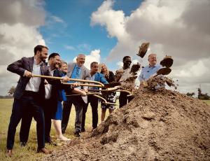 Newberry, Florida AgTech Investments Groundbreaking Ceremony Dirt Tossing