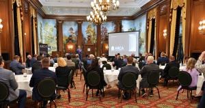 Business owners and advisors gather at the AM&AA Pittsburgh Chapter meeting to hear ARCA Risk’s approach to enterprise risk insurance.