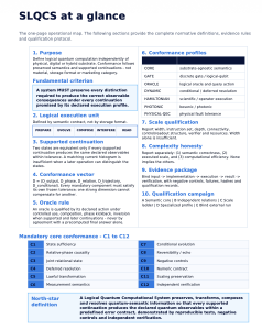 SLQCS at a glance