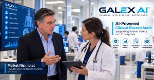 Maikel Nisimblat, Founder and First Named Inventor of GALEX AI, reviewing AI-powered clinical record audit technology designed to support patient safety in U.S. hospitals.