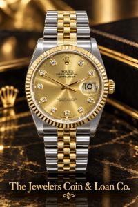 Luxury watches such as Rolex, Patek Philippe, Cartier, Tiffany, and Omega as well as high-end genuine gold jewelry, gold chains, precious metals, coins, bullion, diamond jewelry, and designer jewelry can all be excellent sources of loan collateral.