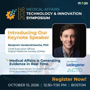 Benjamin Vandendriessche, PhD, Chief Executive Officer of the Digital Medicine Society (DiMe)