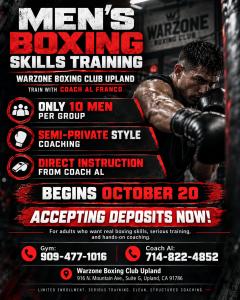 flyer for 5am boxing skills class
