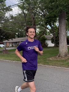 Mark Schonwetter's Grandson, Jared Fiske, preparing to run his first marathon.