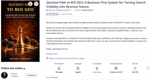 Quickest Path to ROI SEO Earns Amazon #1 New Release Badge in Search Engines