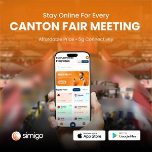 Simigo eSIM connectivity for business travelers attending Canton Fair 2026