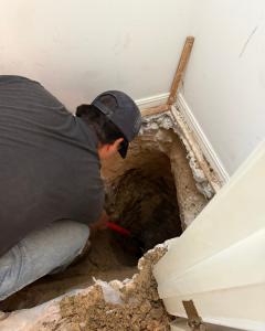 Marcos Working on a Water Leak in Tulsa