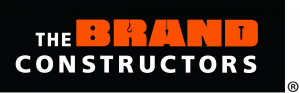 The Brand Constructors General Contractor Marketing logo in black and orange with ®